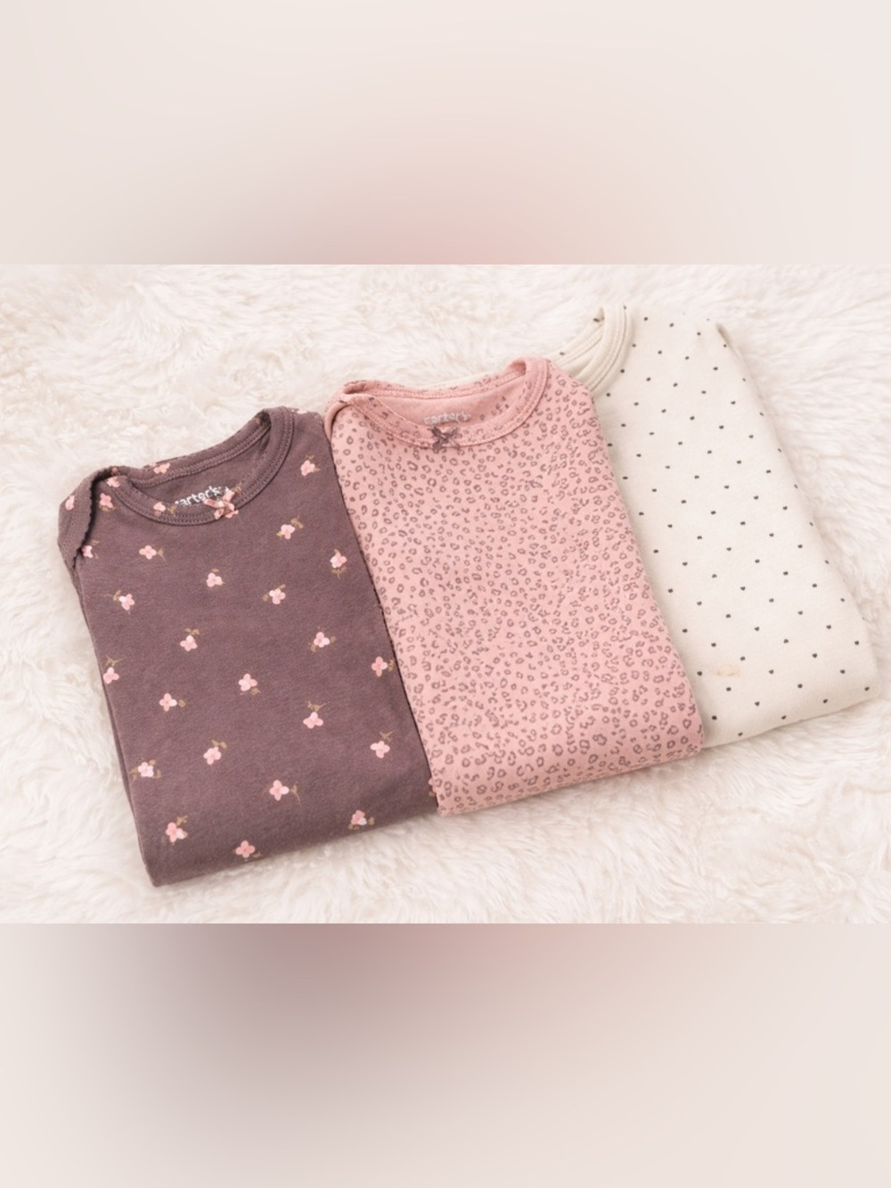 Carter's Girls One-Piece Sleepwear Set - Mauve, Pink, Cream